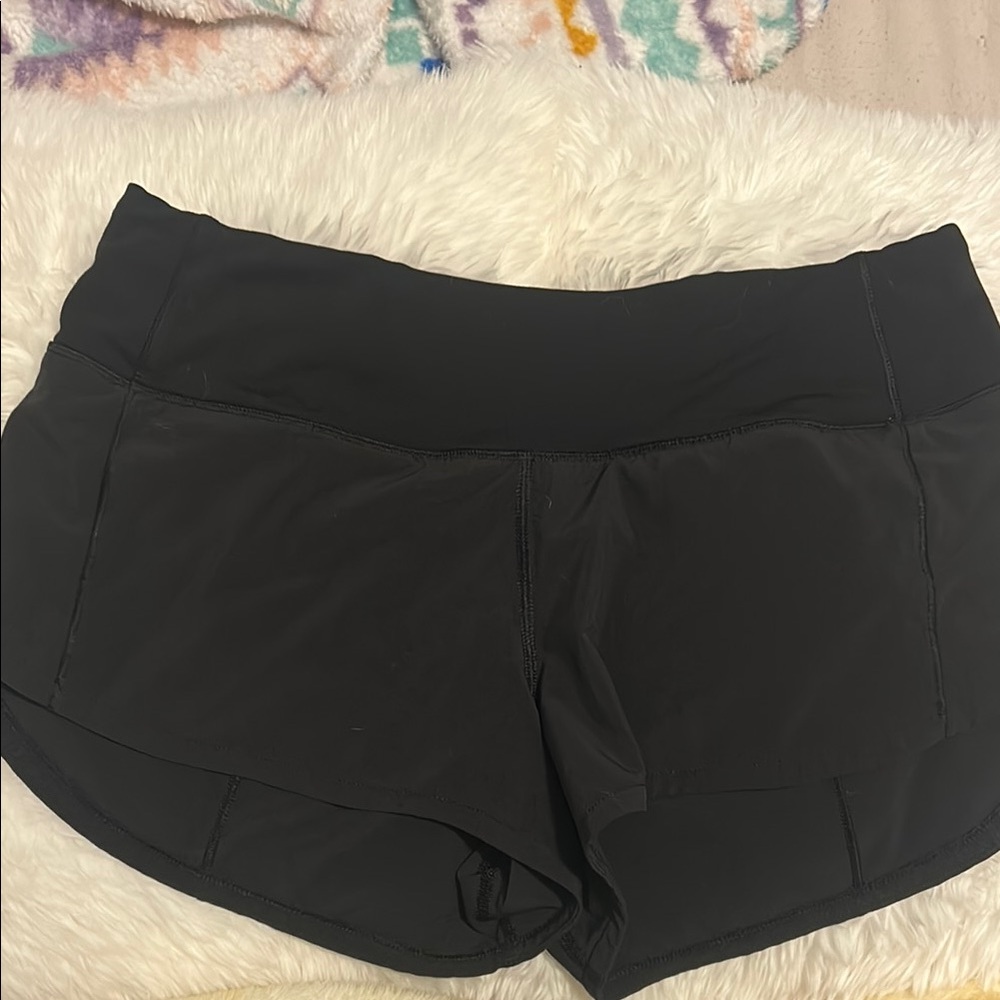 Lululemon Athletica Black Speed Up Shorts